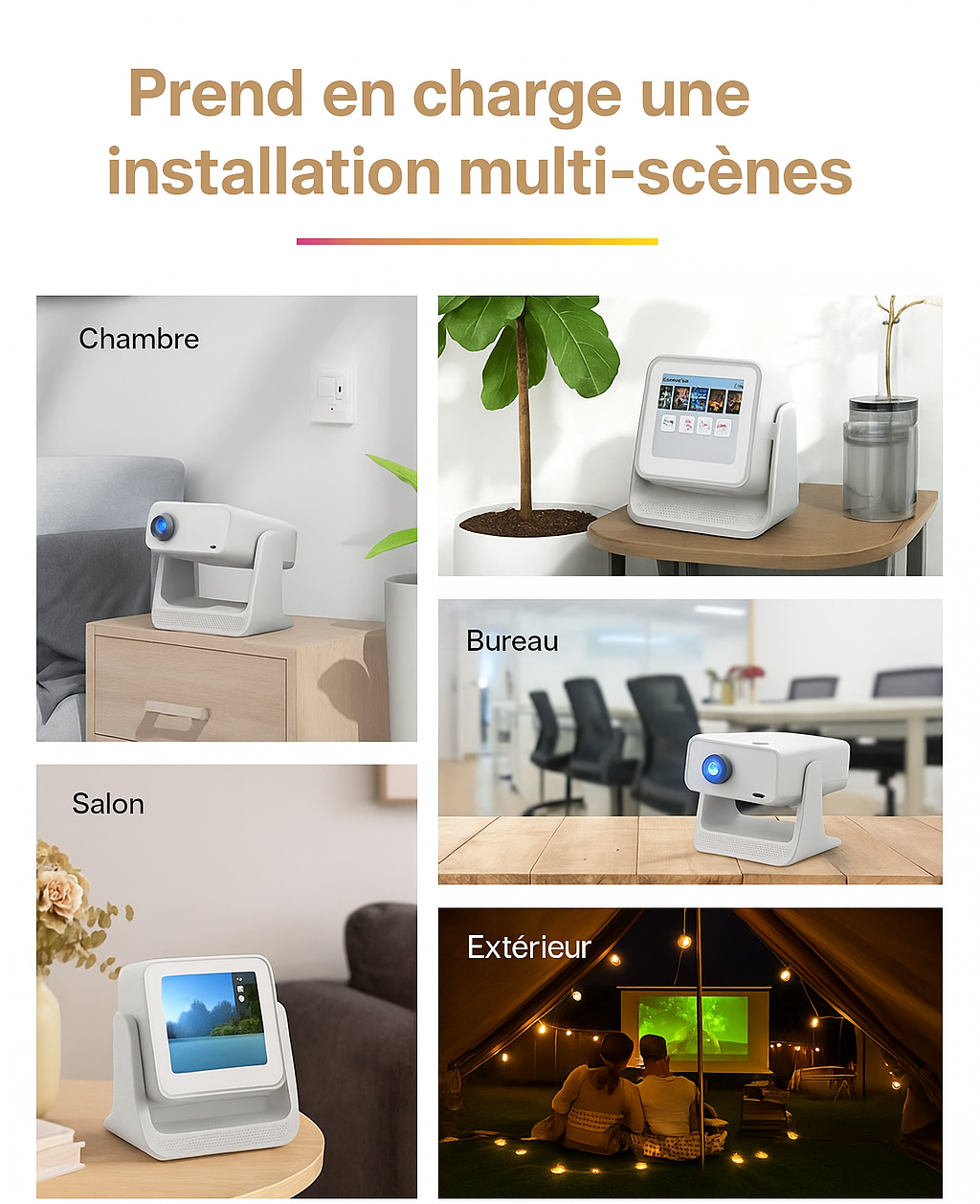 Vidéoprojecteur Intelligent Tactile – Transformez Votre Mur en Écran Géant 📽️